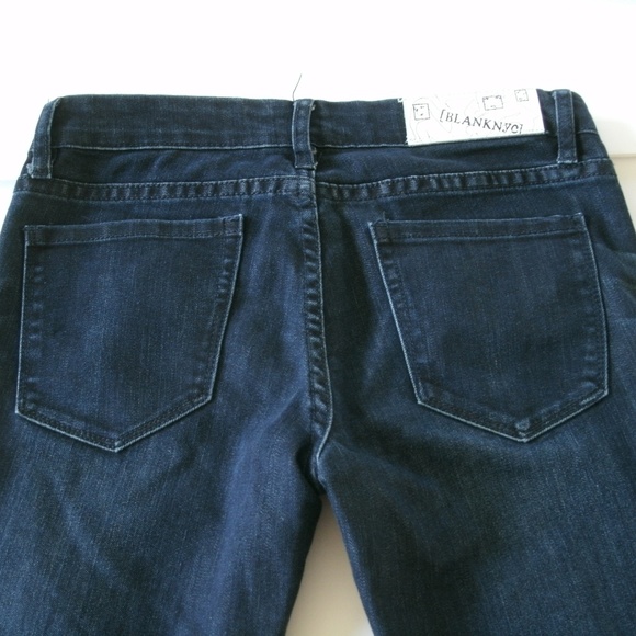 BLANK NYC Jeans Skinny Exposed Ankle Zipper Dark Wash Size 27 Cotton Spandex - Picture 10 of 14